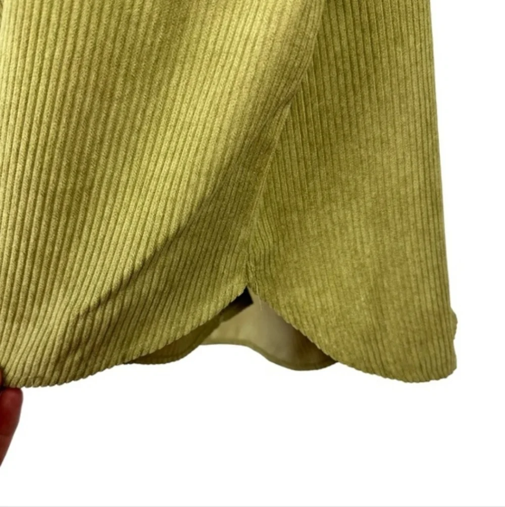 Petal & Pup Green Corduroy Ribbed Button Down Shirt Shacket Size Small - Picture 4 of 7